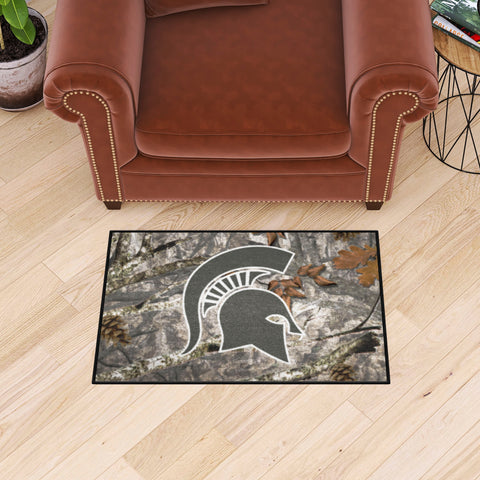 Michigan State Spartans Camo Starter Mat Accent Rug - 19in. x 30in.