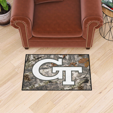 Georgia Tech Yellow Jackets Camo Starter Mat Accent Rug - 19in. x 30in.