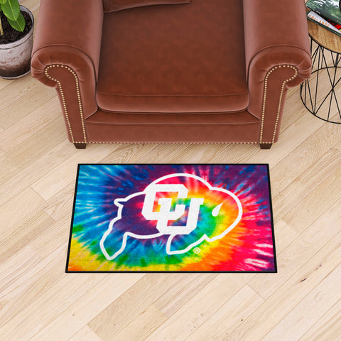 Colorado Buffaloes Tie Dye Starter Mat Accent Rug - 19in. x 30in.