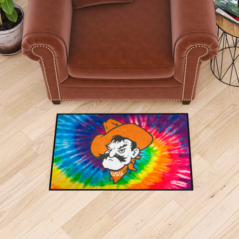 Oklahoma State Cowboys Tie Dye Starter Mat Accent Rug - 19in. x 30in.