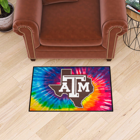 Texas A&M Aggies Tie Dye Starter Mat Accent Rug - 19in. x 30in.