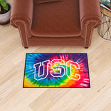 Southern California Trojans Tie Dye Starter Mat Accent Rug - 19in. x 30in.
