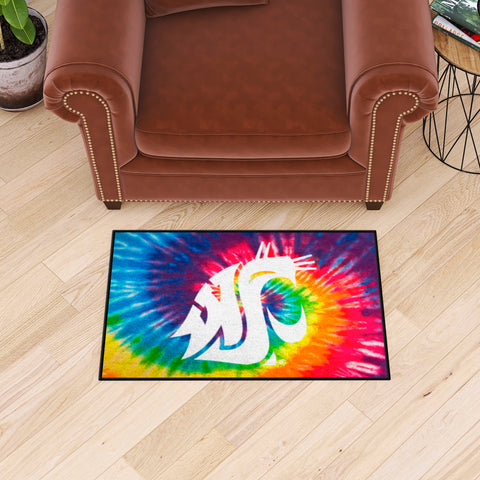 Washington State Cougars Tie Dye Starter Mat Accent Rug - 19in. x 30in.