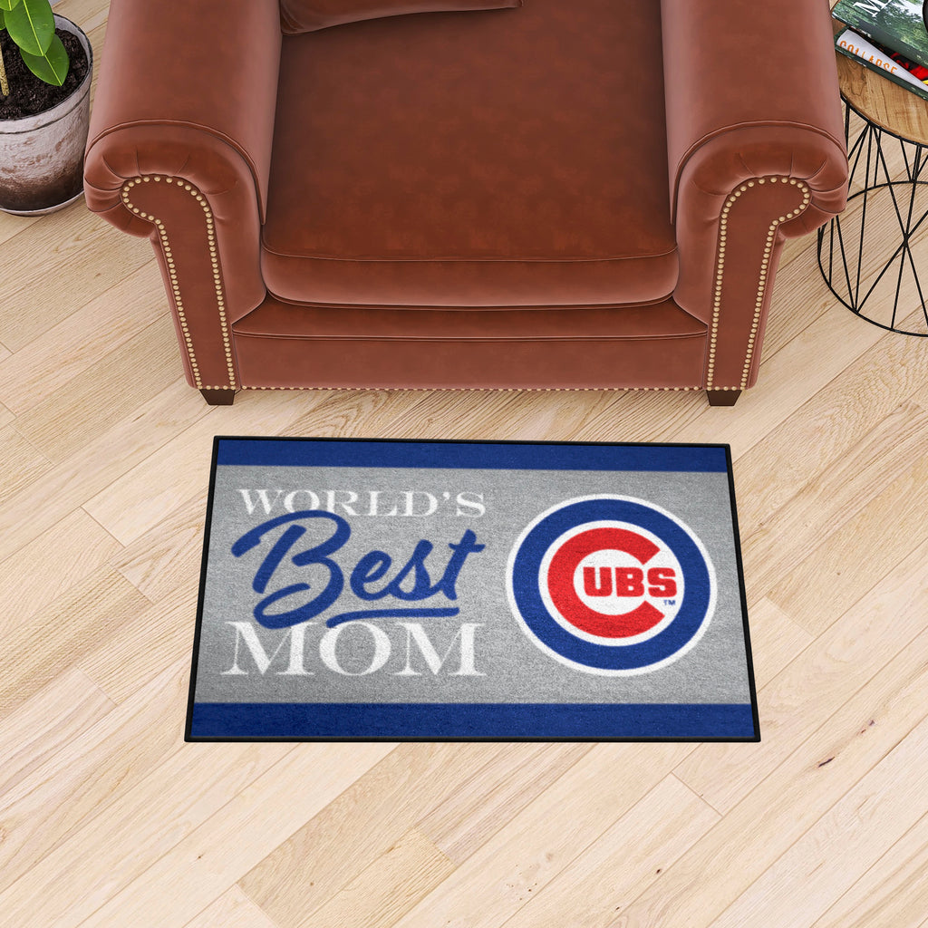 Chicago Cubs World's Best Mom Starter Mat Accent Rug - 19in. x 30in.