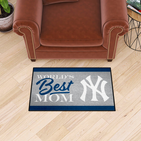New York Yankees World's Best Mom Starter Mat Accent Rug - 19in. x 30in.