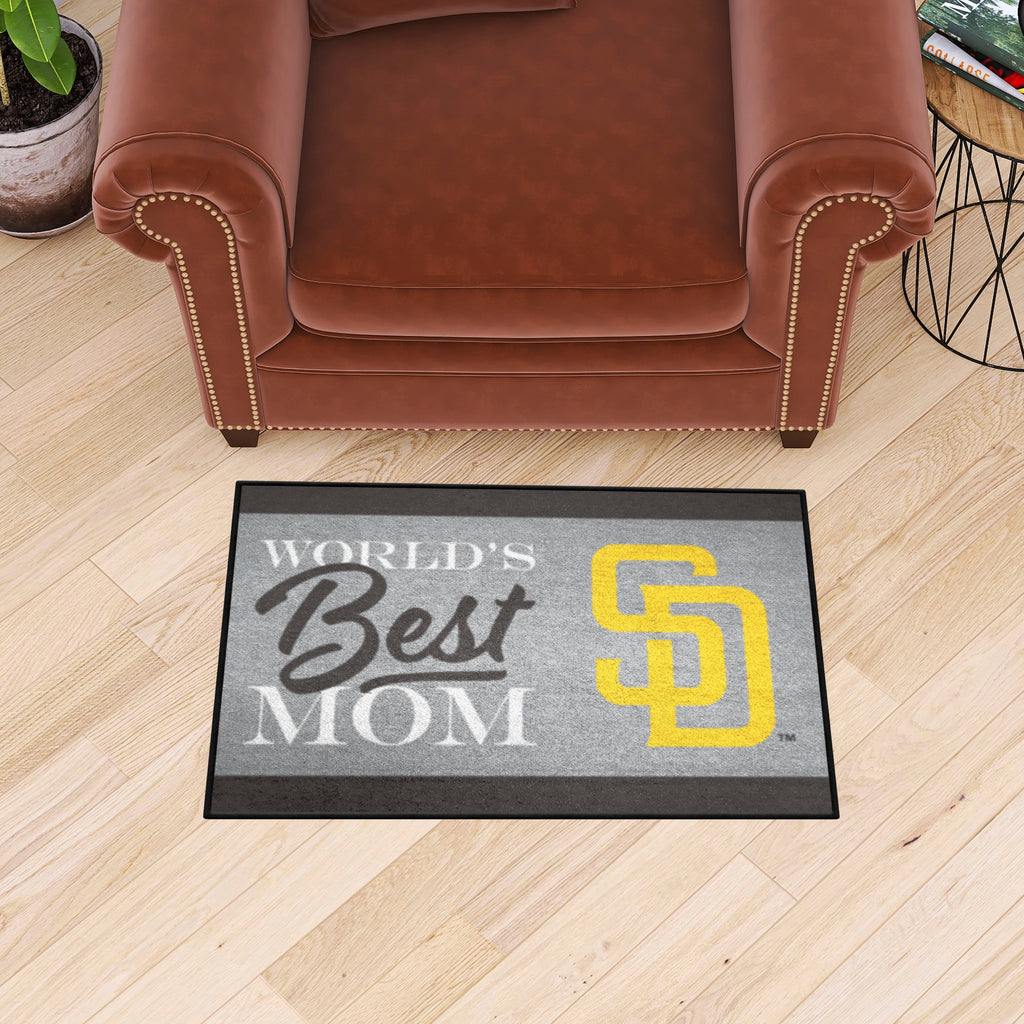 San Diego Padres World's Best Mom Starter Mat Accent Rug - 19in. x 30in.
