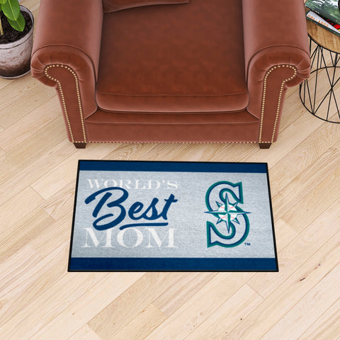 Seattle Mariners World's Best Mom Starter Mat Accent Rug - 19in. x 30in.