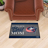 Columbus Blue Jackets World's Best Mom Starter Mat Accent Rug - 19in. x 30in.