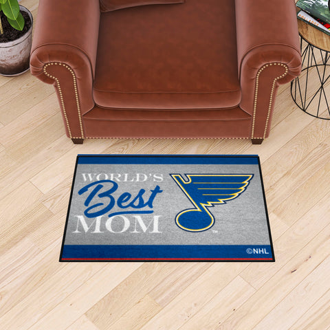 St. Louis Blues World's Best Mom Starter Mat Accent Rug - 19in. x 30in.
