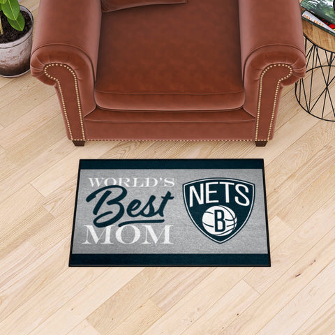 Brooklyn Nets World's Best Mom Starter Mat Accent Rug - 19in. x 30in.