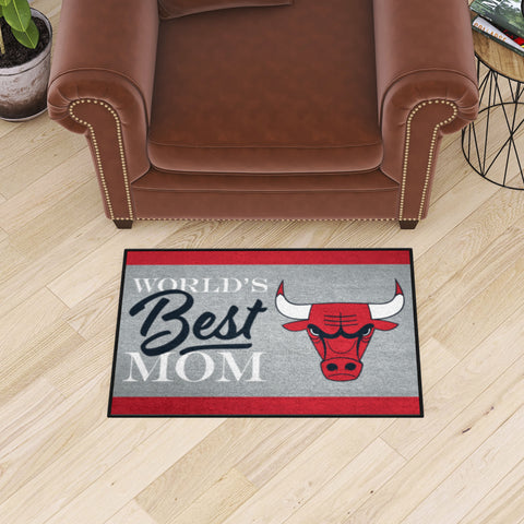 Chicago Bulls World's Best Mom Starter Mat Accent Rug - 19in. x 30in.