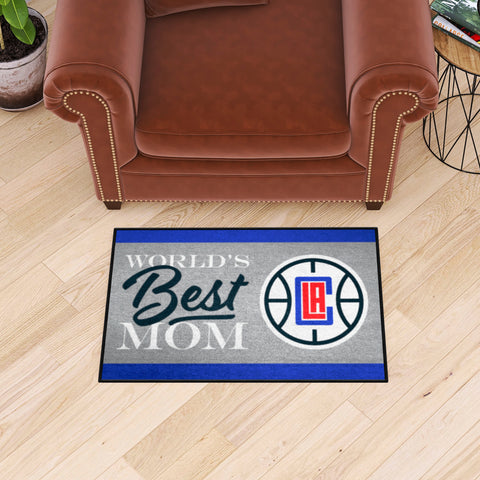 Los Angeles Clippers World's Best Mom Starter Mat Accent Rug - 19in. x 30in.