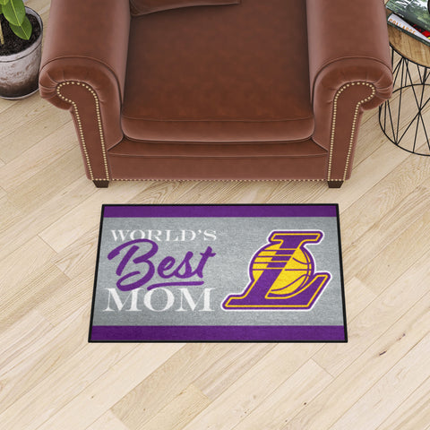 Los Angeles Lakers World's Best Mom Starter Mat Accent Rug - 19in. x 30in.