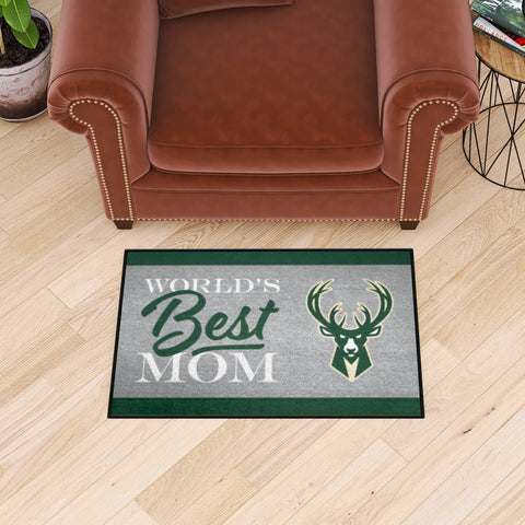 Milwaukee Bucks World's Best Mom Starter Mat Accent Rug - 19in. x 30in.