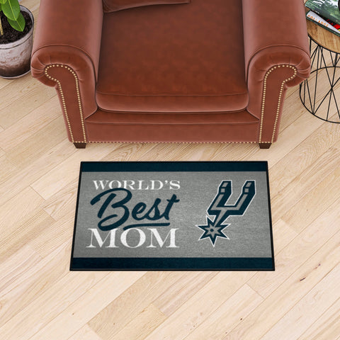San Antonio Spurs World's Best Mom Starter Mat Accent Rug - 19in. x 30in.