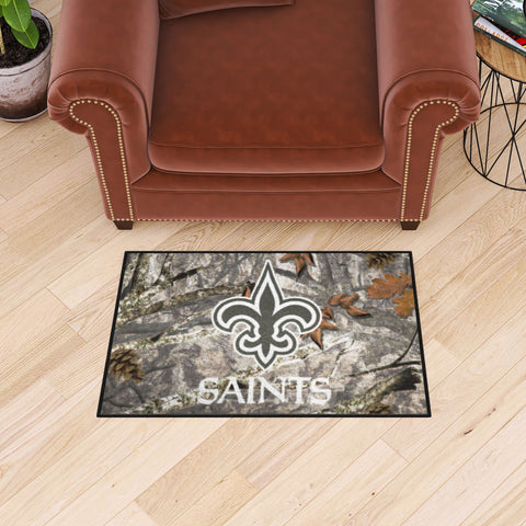 New Orleans Saints Camo Starter Mat Accent Rug - 19in. x 30in.