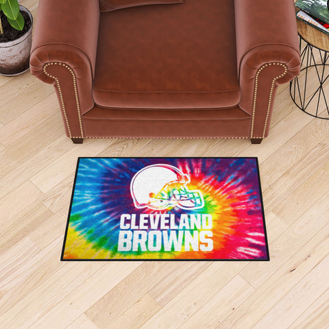 Cleveland Browns Tie Dye Starter Mat Accent Rug - 19in. x 30in.
