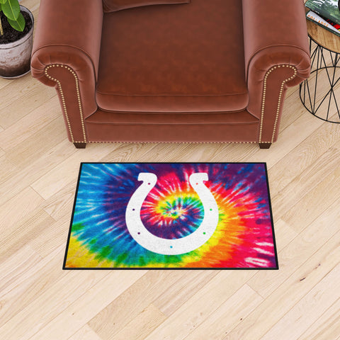 Indianapolis Colts Tie Dye Starter Mat Accent Rug - 19in. x 30in.