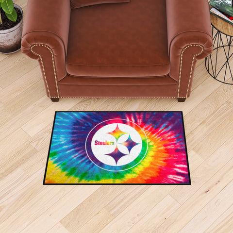 Pittsburgh Steelers Tie Dye Starter Mat Accent Rug - 19in. x 30in.