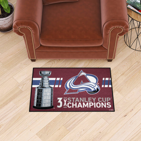 Colorado Avalanche Dynasty Starter Mat Accent Rug - 19in. x 30in.