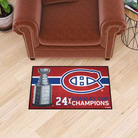 Montreal Canadiens Dynasty Starter Mat Accent Rug - 19in. x 30in.