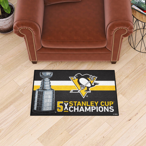 Pittsburgh Penguins Dynasty Starter Mat Accent Rug - 19in. x 30in.