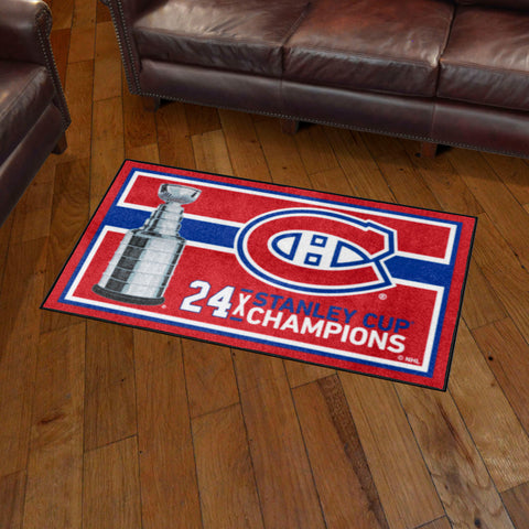 Montreal Canadiens Dynasty 3ft. x 5ft. Plush Area Rug