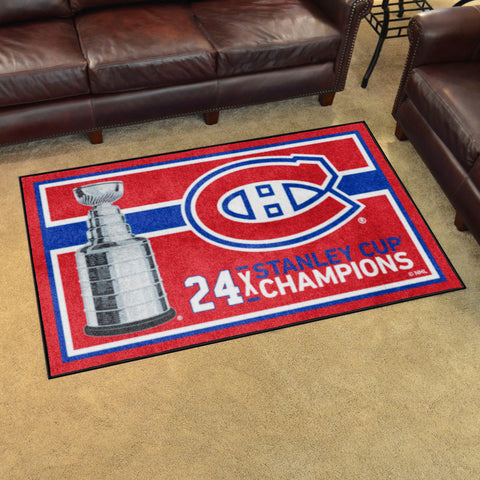 Montreal Canadiens Dynasty 4ft. x 6ft. Plush Area Rug