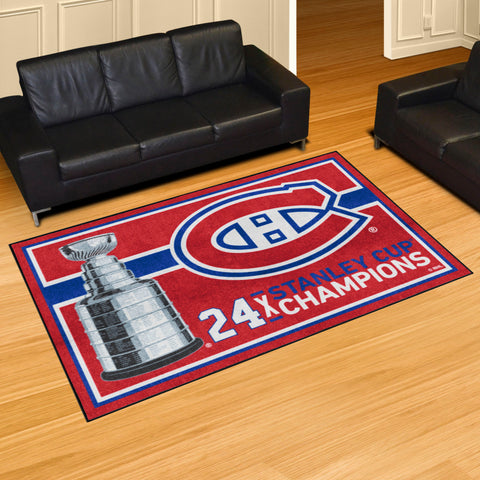 Montreal Canadiens Dynasty 5ft. x 8ft. Plush Area Rug