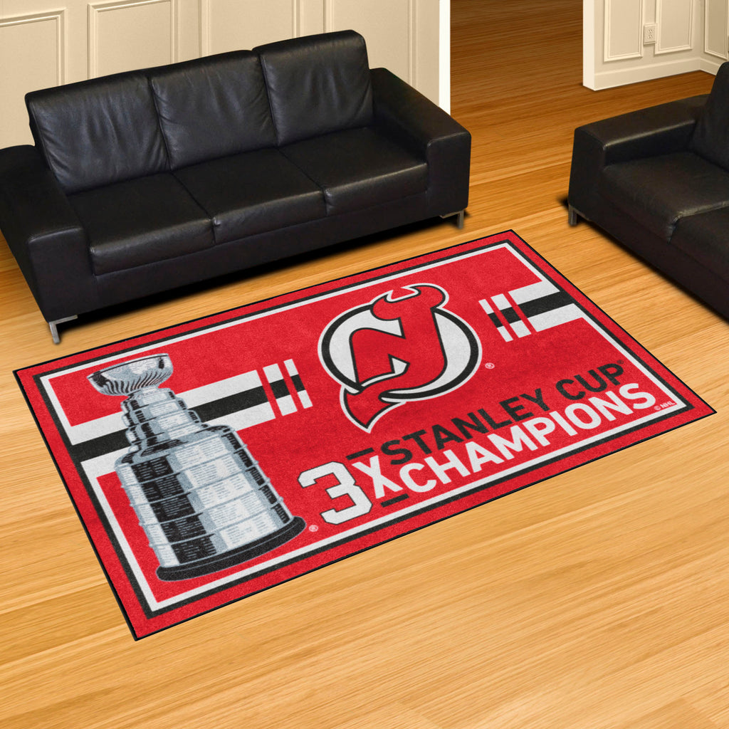 New Jersey Devils Dynasty 5ft. x 8ft. Plush Area Rug