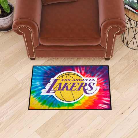 Los Angeles Lakers Tie Dye Starter Mat Accent Rug - 19in. x 30in.