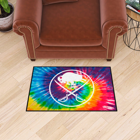 Buffalo Sabres Tie Dye Starter Mat Accent Rug - 19in. x 30in.