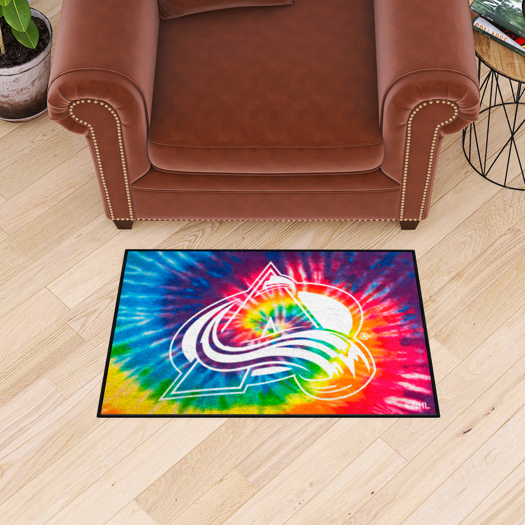 Colorado Avalanche Tie Dye Starter Mat Accent Rug - 19in. x 30in.