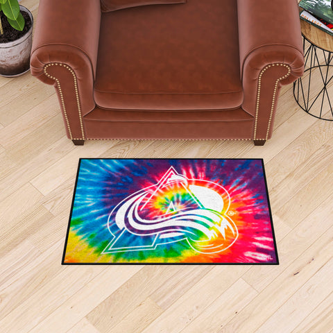 Colorado Avalanche Tie Dye Starter Mat Accent Rug - 19in. x 30in.