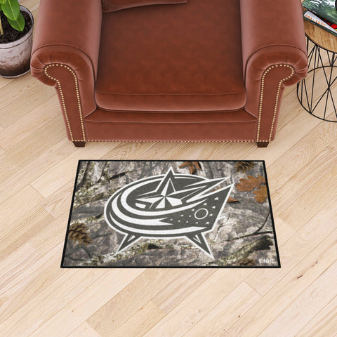 Columbus Blue Jackets Camo Starter Mat Accent Rug - 19in. x 30in.