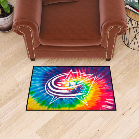 Columbus Blue Jackets Tie Dye Starter Mat Accent Rug - 19in. x 30in.
