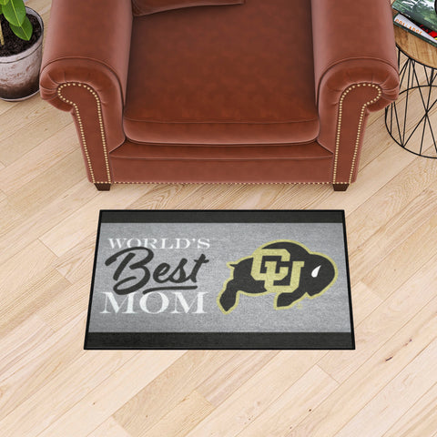 Colorado Buffaloes World's Best Mom Starter Mat Accent Rug - 19in. x 30in.