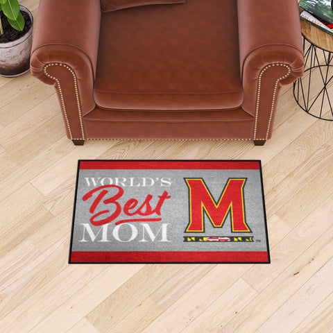 Maryland Terrapins World's Best Mom Starter Mat Accent Rug - 19in. x 30in.
