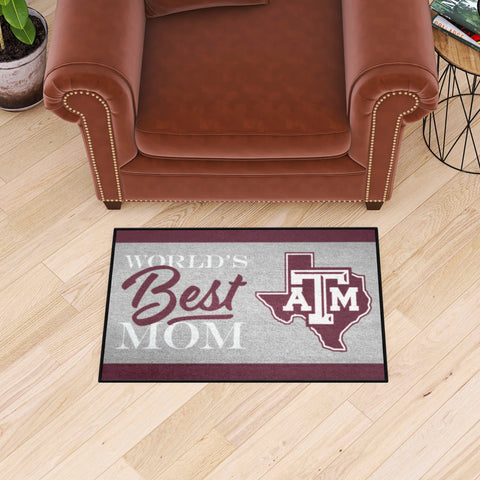Texas A&M Aggies World's Best Mom Starter Mat Accent Rug - 19in. x 30in.