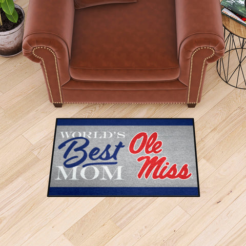 Ole Miss Rebels World's Best Mom Starter Mat Accent Rug - 19in. x 30in.