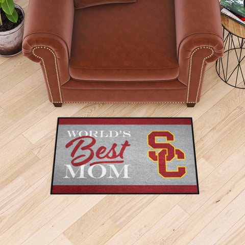 Southern California Trojans World's Best Mom Starter Mat Accent Rug - 19in. x 30in.