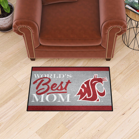 Washington State Cougars World's Best Mom Starter Mat Accent Rug - 19in. x 30in.