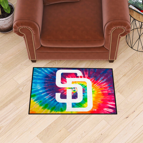 San Diego Padres Tie Dye Starter Mat Accent Rug - 19in. x 30in.