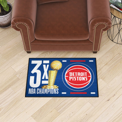 Detroit Pistons Dynasty Starter Mat Accent Rug - 19in. x 30in.