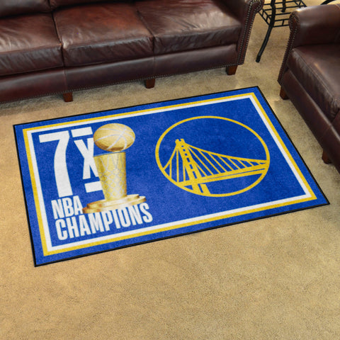 Golden State Warriors Dynasty 4ft. x 6ft. Plush Area Rug