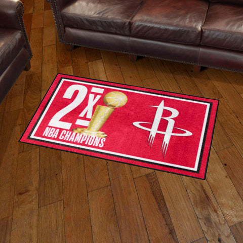 Houston Rockets Dynasty 3ft. x 5ft. Plush Area Rug