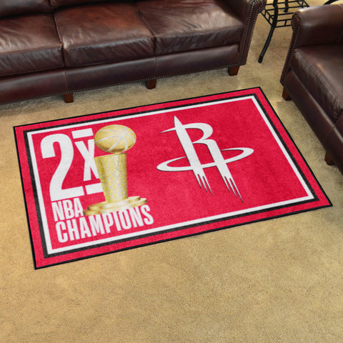 Houston Rockets Dynasty 4ft. x 6ft. Plush Area Rug