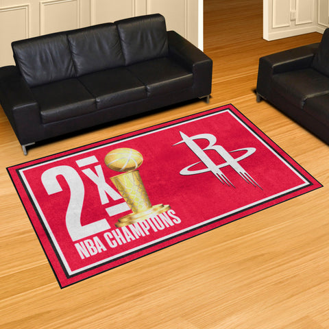Houston Rockets Dynasty 5ft. x 8ft. Plush Area Rug