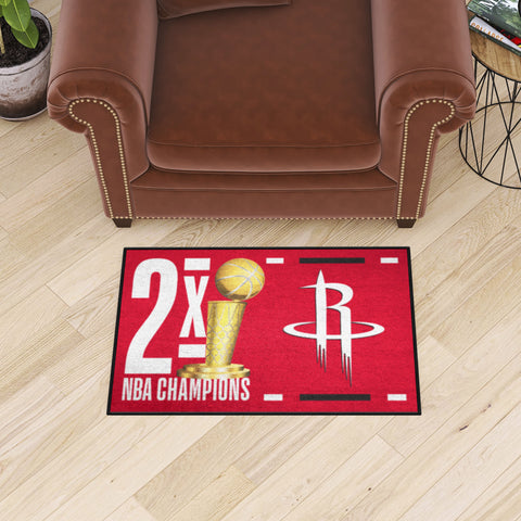 Houston Rockets Dynasty Starter Mat Accent Rug - 19in. x 30in.