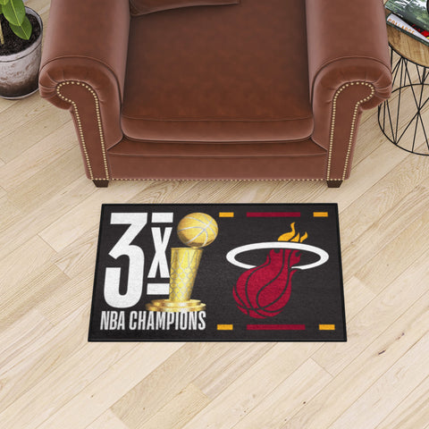 Miami Heat Dynasty Starter Mat Accent Rug - 19in. x 30in.